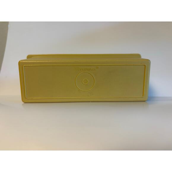 vintage Tupperware butter dish container harvest gold with lid - Picture 3 of 3